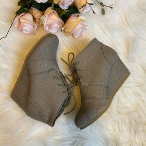 Maurices Tali Lace Up Wedge Ankle Bootie